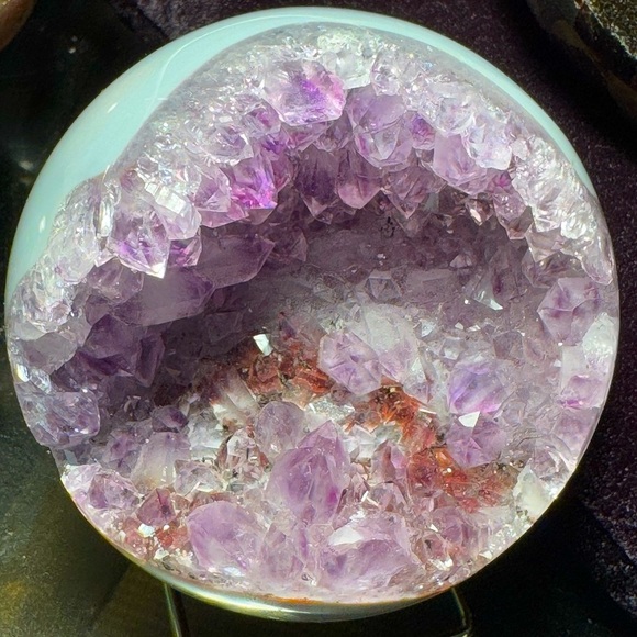 Stunning Purple Geode Spherebig 3” diameter